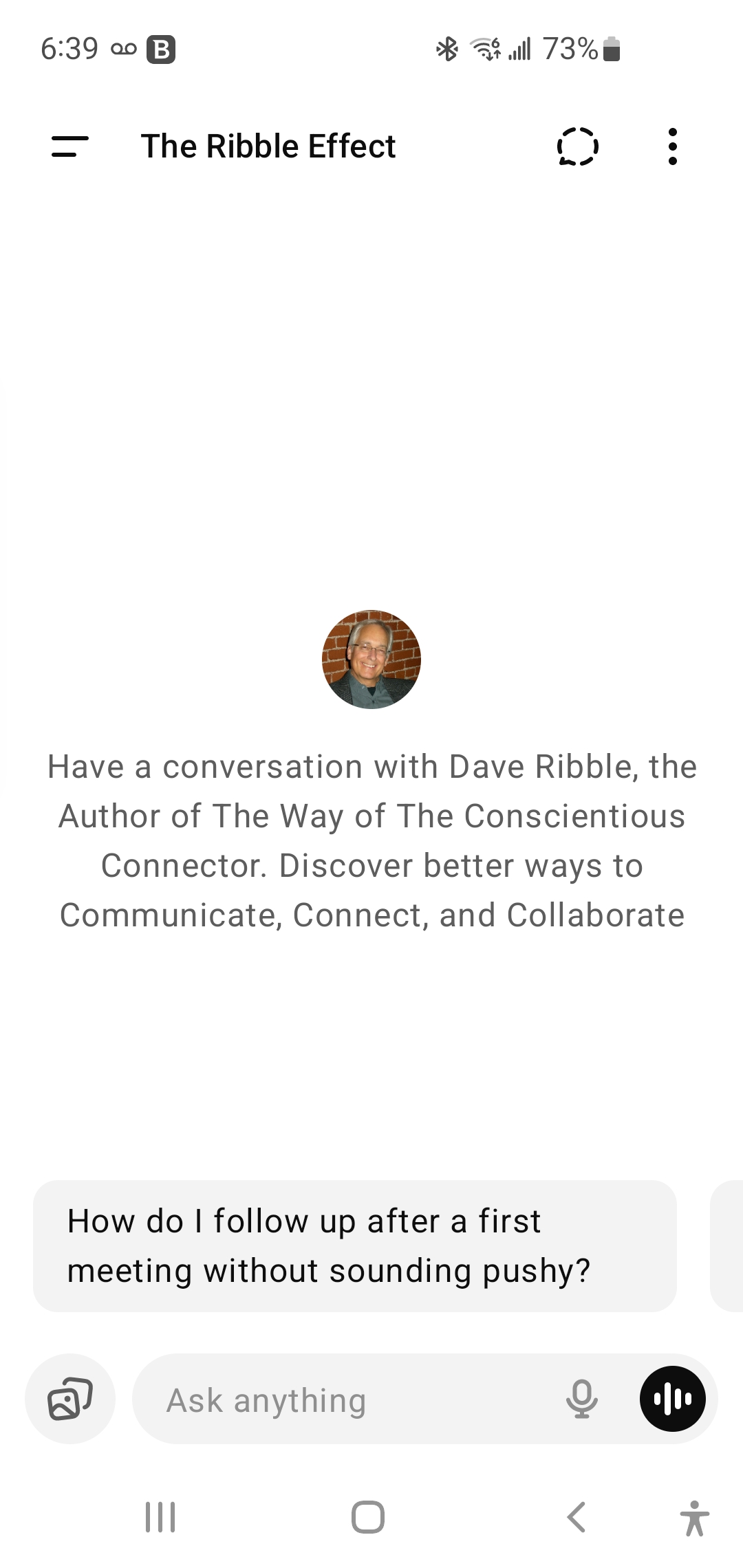 AI coach chat on phone